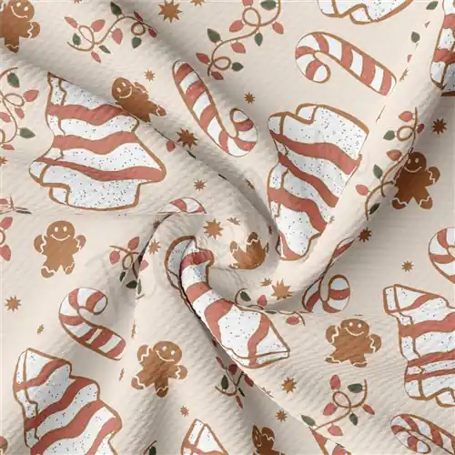 Christmas Christmas Cakes Liverpool Bullet Textured Stretch Solid Strip Thick Knit Jersey Fabric One Day Deal