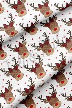 Buy Online Christmas Reindeer Liverpool Bullet Textured Stretch Solid Strip Thick Knit Jersey Fabric