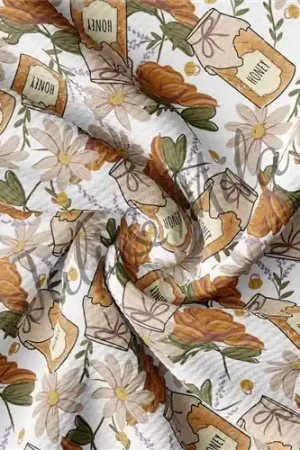 Markdown Honey Printed Liverpool 4 Way Fabric Honey2 with Free $89.99 Bundle
