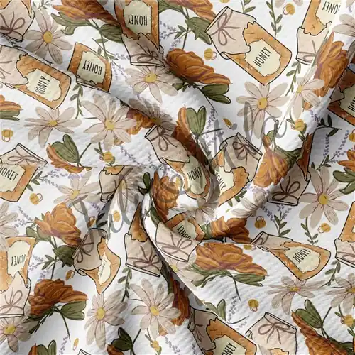 Markdown Honey Printed Liverpool 4 Way Fabric Honey2 with Free $89.99 Bundle