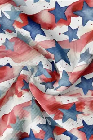 Mega Sale Patriotic 4th of July Printed Liverpool Fabric AA1648 with Free $89.99 Bundle