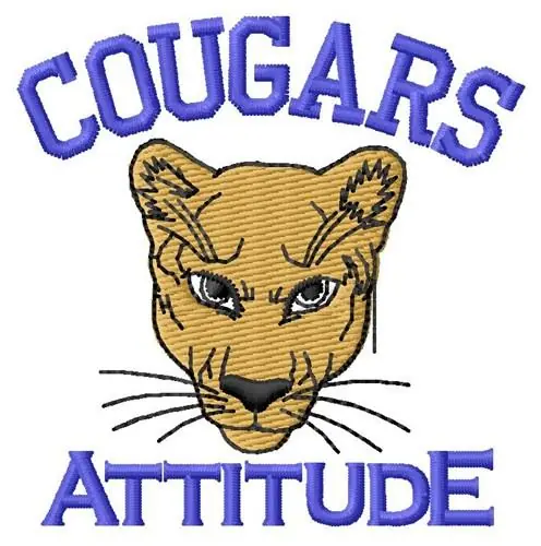 Original Cougars Attitude Embroidery Design