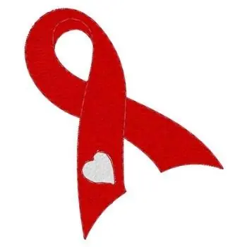 High Quality Heart Disease Awareness Ribbon Embroidery Design