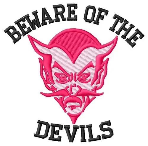 Secure Checkout Beware Devils Embroidery Design