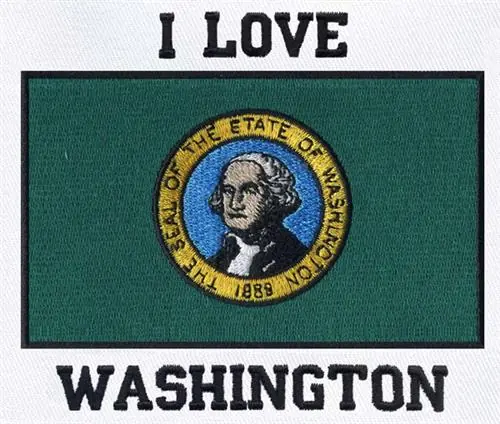 Best Choice I Love Washington Embroidery Design