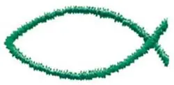 1" Ixthus Embroidery Design Popular