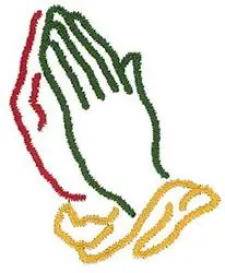 Small Praying Hands Embroidery Design Last Chance