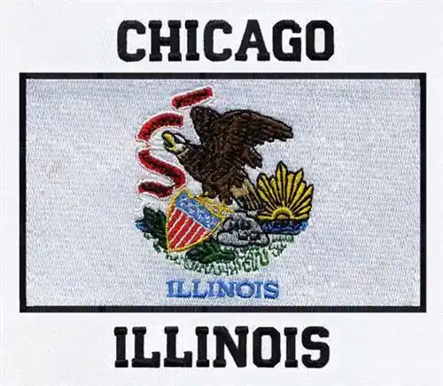 Next Day Delivery Chicago Illinois Embroidery Design