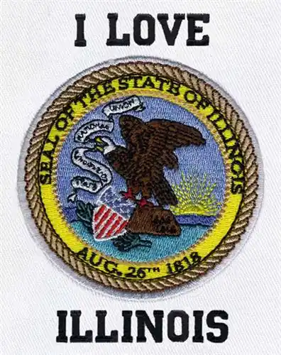 Warranty Included I Love Illinois Embroidery Design