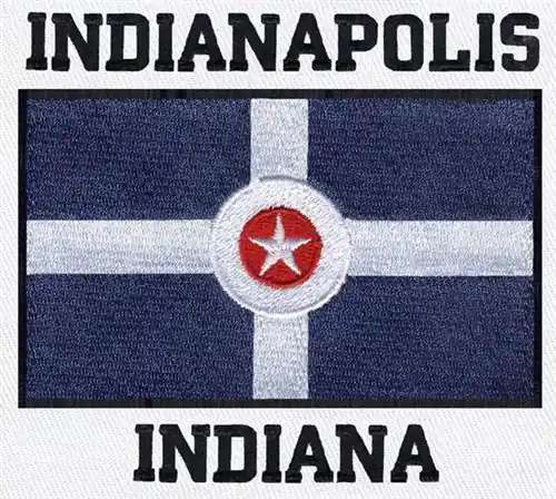 Indianapolis Indiana Embroidery Design Crafted