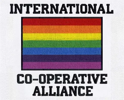 Co-operative Alliance Flag Embroidery Design Popular