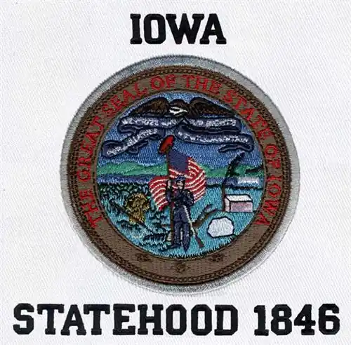 New Release Iowa Statehood Embroidery Design