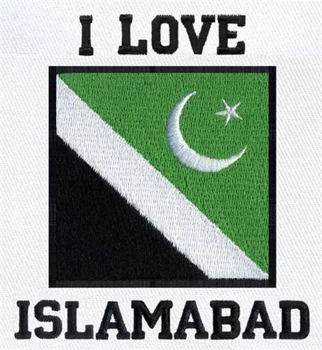 Islambad, Pakistan Flag Embroidery Design Next Day Delivery