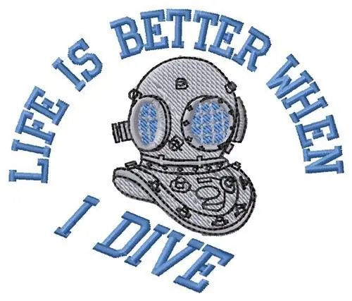 I Dive Embroidery Design Buy Today