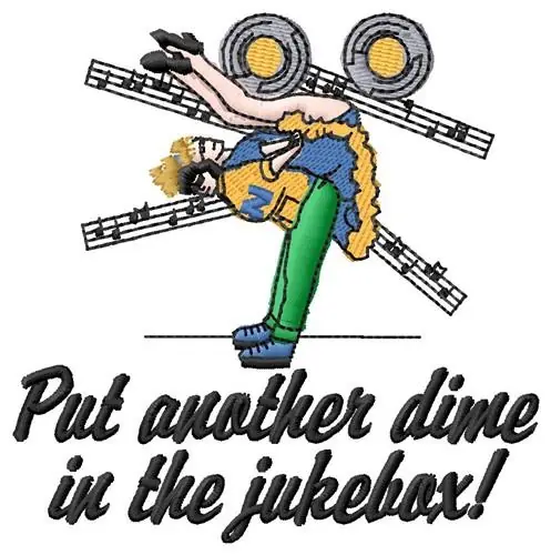 Dime In Jukebox Embroidery Design Big Sale
