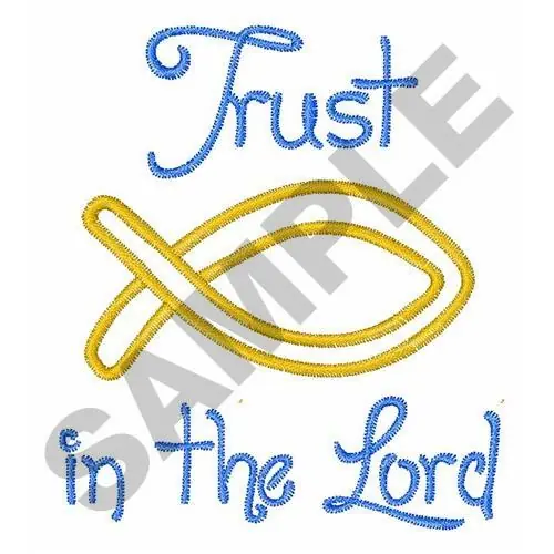 Wholesale TRUST IN THE LORD Embroidery Design