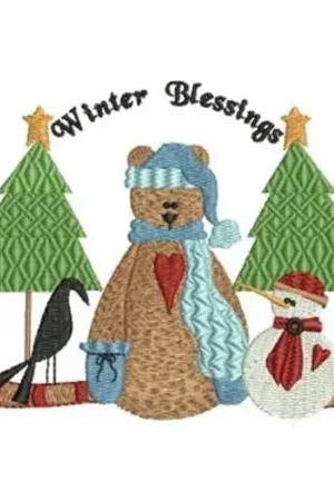 Winter Blessings Embroidery Design Get Yours