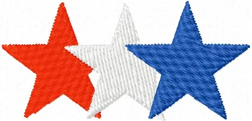 Warranty Included Patriotic Stars Embroidery Design