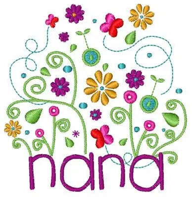Nana Embroidery Design Weekend Sale