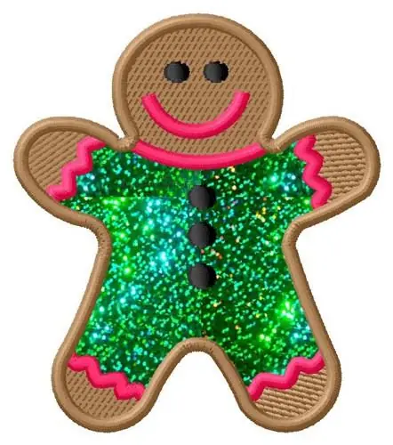 Gingerbread Boy Applique Embroidery Design Weekend Sale