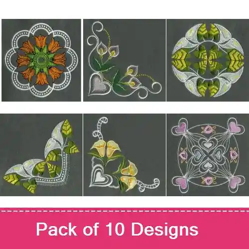 Quilt 004 Embroidery design pack by Premium Embroidery, Embroidery Packs on EmbroideryDesigns.com Modern