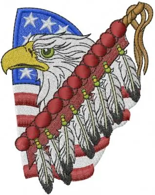 Eagle American Flag Embroidery Design Best Price