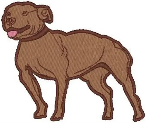 Pit Bull Embroidery Design Viral