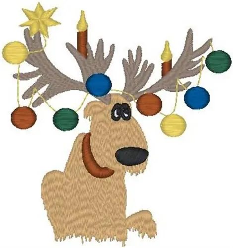 Decorated Moose Embroidery Design Best Price