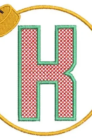 Christmas Ornament K Embroidery Design Handmade