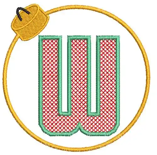 Genuine Christmas Ornament W Embroidery Design
