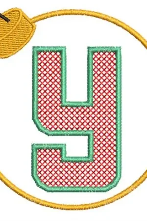 Christmas Ornament Y Embroidery Design Free Shipping