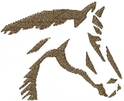Special Offer Horse Outline Embroidery Design
