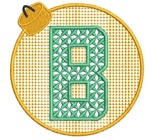 Xmas Ornament B Embroidery Design Direct From Manufacturer