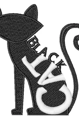 Certified Halloween Black Cat Embroidery Design