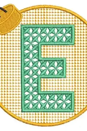 Xmas Ornament E Embroidery Design Special Discount