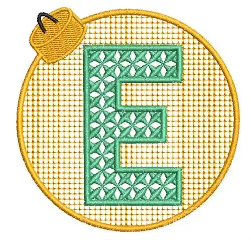 Xmas Ornament E Embroidery Design Special Discount