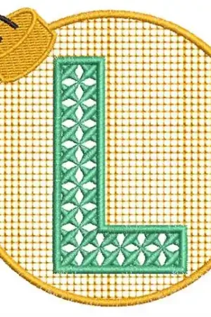 Xmas Ornament L Embroidery Design Authentic