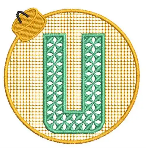 Xmas Ornament U Embroidery Design Order Now