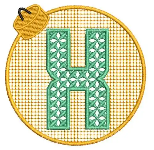 Xmas Ornament X Embroidery Design Viral