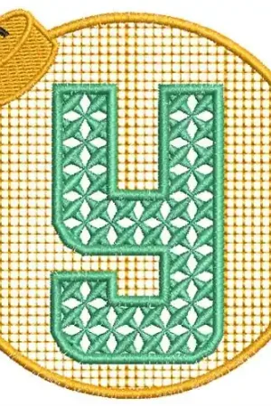Crafted Xmas Ornament Y Embroidery Design