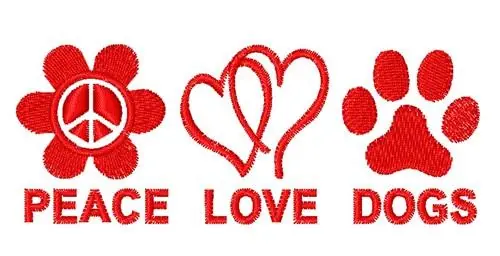 Peace Love Dogs Embroidery Design Trusted Brand