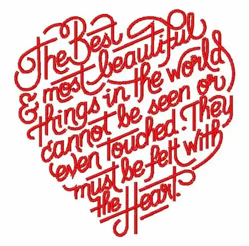 High Quality Felt With The Heart Embroidery Design