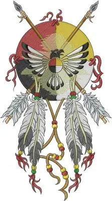 Special Offer American Indian Eagle Embroidery Design
