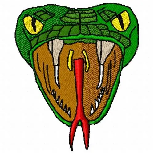 Reduced Price Viper Head Embroidery Design