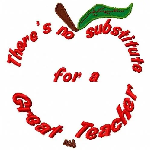 Apple Teacher Embroidery Design Save Now