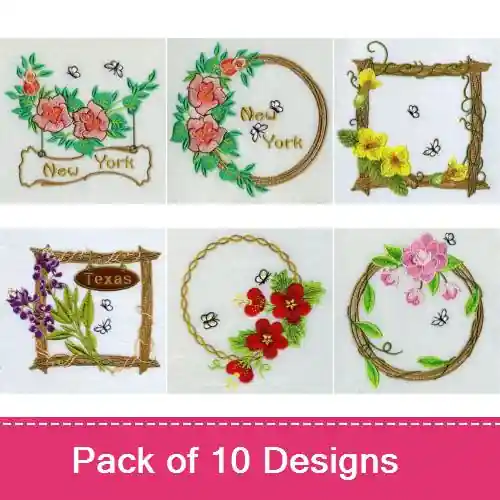 Floral 026 Embroidery design pack by Premium Embroidery, Embroidery Packs on EmbroideryDesigns.com Warranty Included