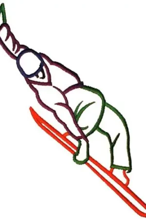 Bargain Snowboarder Embroidery Design
