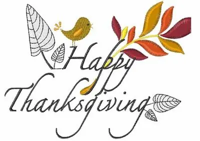 Fan Favorite Happy Thanksgiving Embroidery Design
