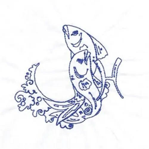 Redwork Pisces Embroidery Design Hassle-Free Returns