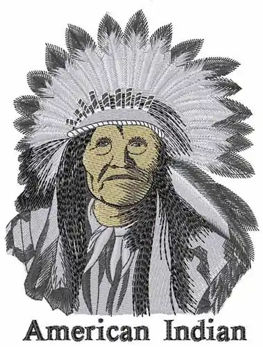 Native American Chief Embroidery Design Wholesale